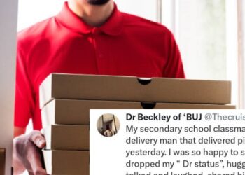 “My secondary school classmate was the pizza delivery man… I dropped my Doctor status” – Doctor’s post of reuniting with his old classmate causes stir