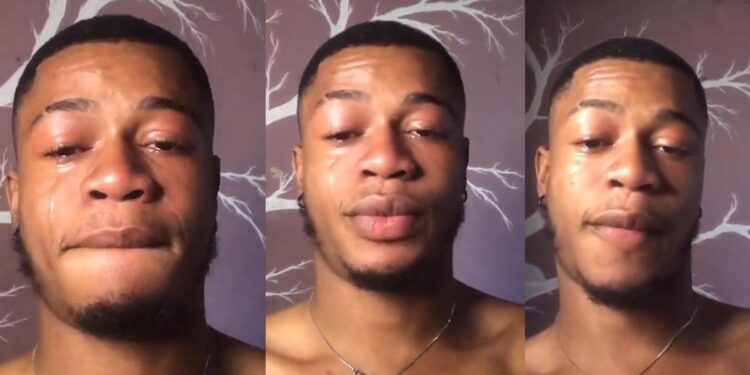 Young man shed tears as he claims no one trusts him in a relationship because he’s handsome (VIDEO)
