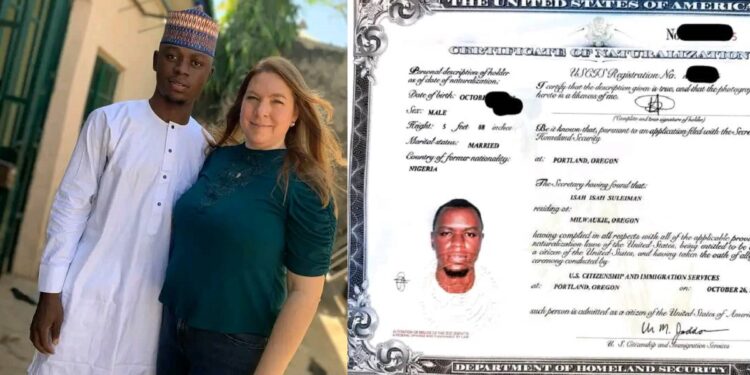 “I am now an American” – Nigerian man celebrates as the US military grants him citizenship