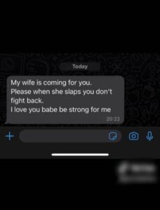 "From sugar to slaps" – Sugar daddy's WhatsApp message to side chick