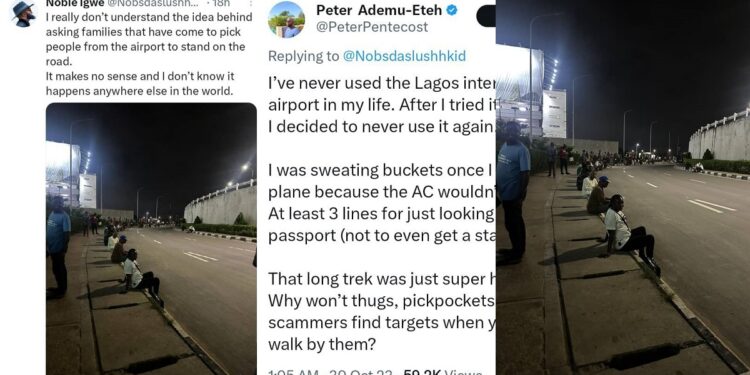 Netizens criticize the inconveniences families and friends of commuters face at the Lagos International Airport