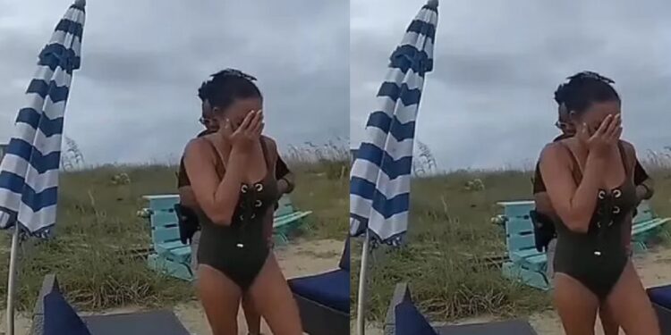Woman Arrested After Being Caught M@sturbating Openly On The Beach, Incident Goes Viral