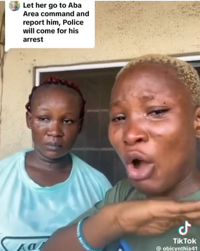 Nigerian lady cries