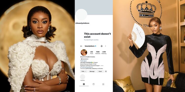 Beauty Tukura deactivates her social media accounts after posting disturbing message