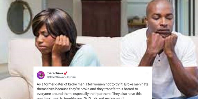 “And if you’re now doing better than them, they’ll make sure to tear you down” – Nigerian lady states reason why women should not date broke men