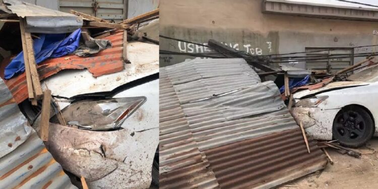 Car Crashes Into Building In Idimu, Lagos State, Leaving Four Severely Injured