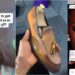 “This shoe sharp o, you be correct daughter” – Nigerian man hails his daughter after she bought him designer shoe as Christmas gift (VIDEO)