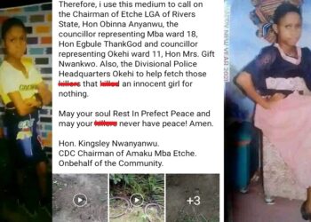 Suspected Ritualists Brutally Mur.dǝr 13-Year-Old Girl In Rivers State Community