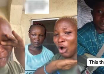 Nigerian lady cries