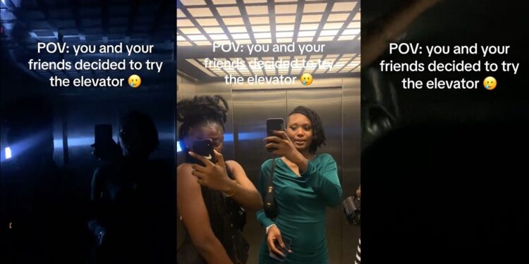 “Na so we for take kpai” – Nigerian lady shares the terrifying ordeal she encountered in an elevator with her friends