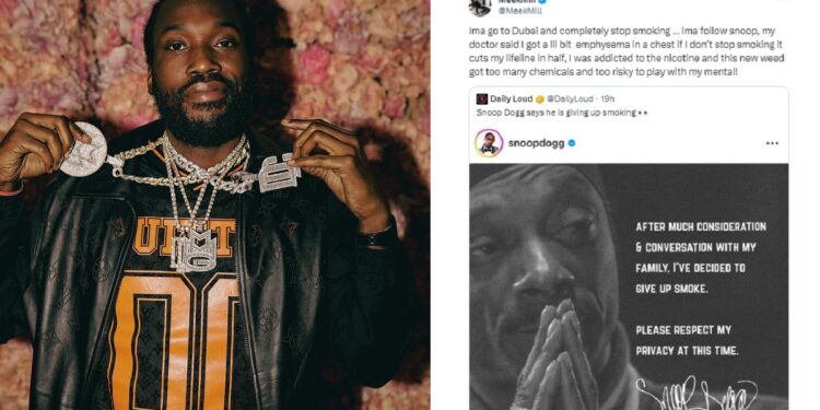 Meek Mill Announces Decision to Quit Sm0king Following Snoop Dogg’s Lead