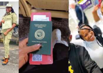 “From NYSC POP To the UK” – Nigerians celebrate lady who relocated to the UK after completing NYSC