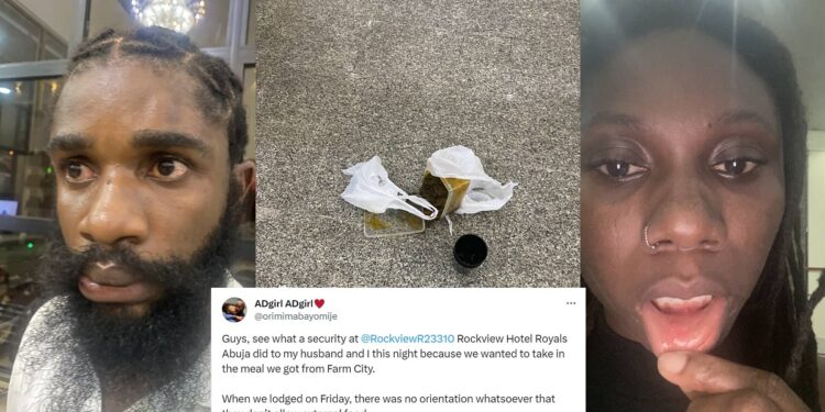 Nigerian lady narrates how hotel security assaulted her and her husband for taking food they bought outside into the hotel