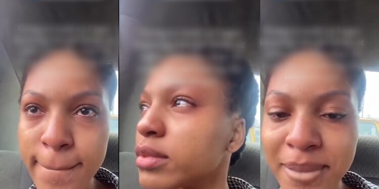 lady crying