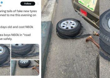 Nigerian Man Forced To Pay N60,000 By Area Boys After His Tyre Failed On Third Mainland Bridge