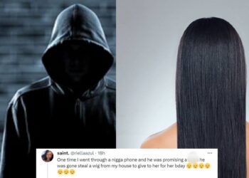 “GO THROUGH THAT PHONE” – Lady advices women after finding out that her boyfriend was trying to steal her wig and give to his side chick