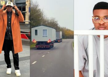 “Is it possible to travel with your home?” – Woli Agba questions UK residents after seeing a Caravan on the highway (VIDEO)