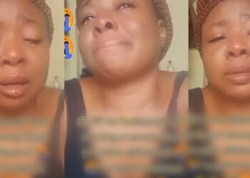 Woman cries