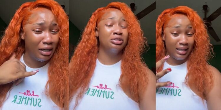 “Dem no born you well” – Lady cries out as her boyfriend breaks up with her 3 days to Christmas