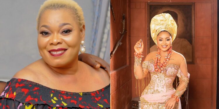 “She is so humble” – Netizens praise Regina Daniels for her reaction after Chinyere Wilfred ordered her to leave her movie set (video)