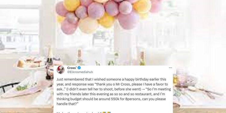 Man shares how lady billed him of N550k after he wished her a happy birthday