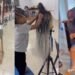 “This is very good ! Good job mummy” – Little girl braids hair at her mum’s saloon (VIDEO)