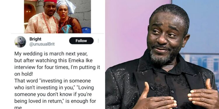 Nigerian Man Puts Wedding On Hold After Watching Actor Emeka Ike’s Interview