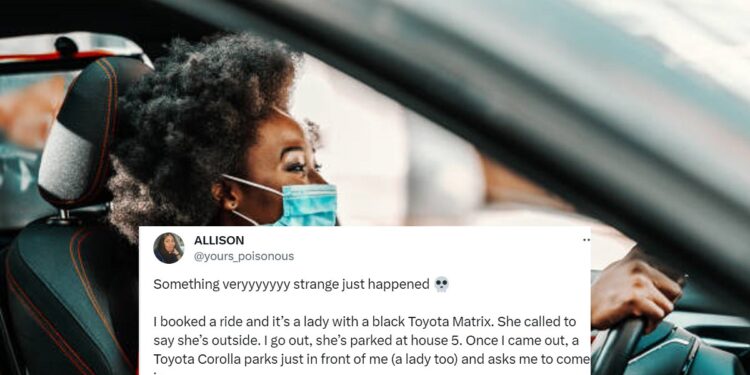 Lady narrates how she was almost k!dnapped after a different cab driver came to pick her up
