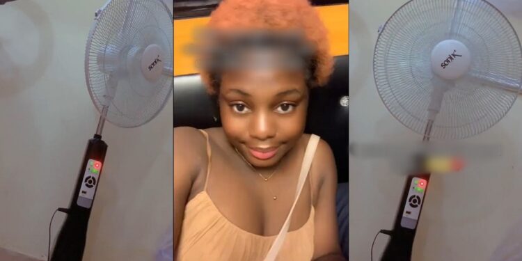 “The talking fan” – Reactions as lady shares the screeching sound her fan makes (VIDEO)