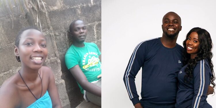 Nigerian Woman Shares Before And After Photos With Her Husband, Melts Hearts Online