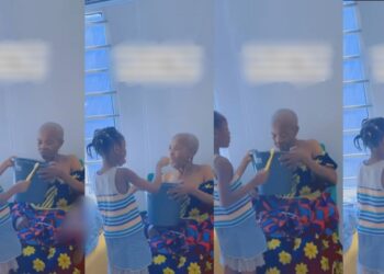 Heartwarming Video Of Little Girl Caring For Her Grandmother Goes Viral (WATCH)