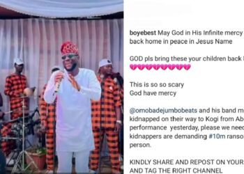 Abuja Musician And Band Members K!dnapped While Traveling To Kogi For An Event