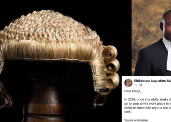“Go to your wife’s work place to see if your children resemble anyone she works with”- Nigerian lawyer advises men to visit wives’ workplaces to confirm children’s resemblance