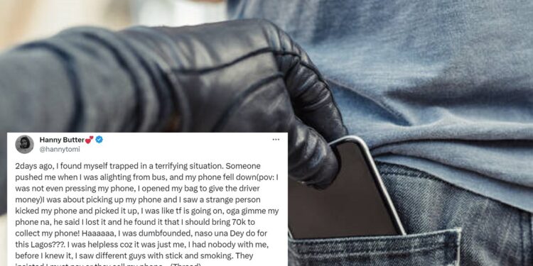 Lady recounts how she had to pay to retrieve her phone from street urchins who seized it and were about to sell it after it fell from her bag