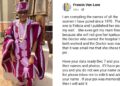 Businessman Francis Van-Lare Reveals Plan To Compile A List Of Women He Has Been Intimate With Since 1970