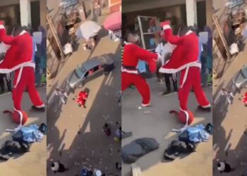 Video Showing Two Father “Christmases” Trading Blows In Abuja Goes Viral (WATCH)