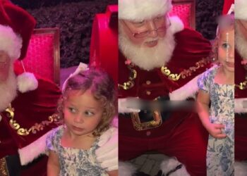 “If you don’t want to sit on my lap, you say no” – Santa goes viral for respecting little girl’s boundaries (Video)