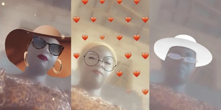 “And she dey post am” – Lady shares pictures her mother has been taking since she introduced her to Snapchat