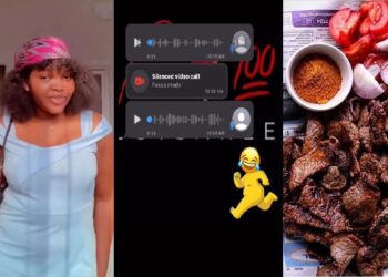 “Intentional suya man” – Lady shares the voice messages she received from a suya seller after she gave him her number (VIDEO)
