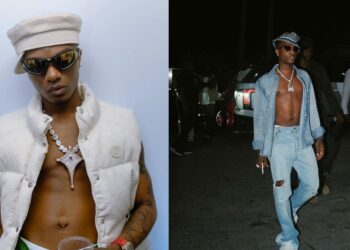 “I don’t know” – Moment Wizkid denied knowing who sang ‘Holla at your boy’ while partying at a club