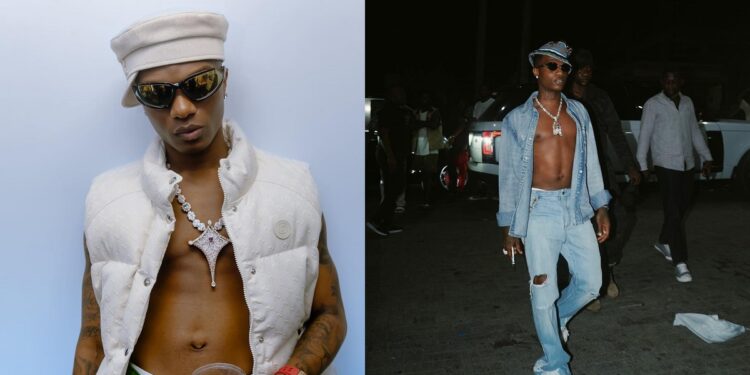 “I don’t know” – Moment Wizkid denied knowing who sang ‘Holla at your boy’ while partying at a club