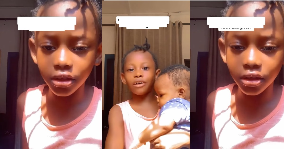 “Of course, I’m an African first daughter, you have to…” – Little girl shares her experience as she joins trending challenge (VIDEO)