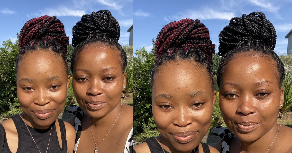 “My niece can open my phone with her face” – Lady shares beautiful images of herself and her doppelganger niece
