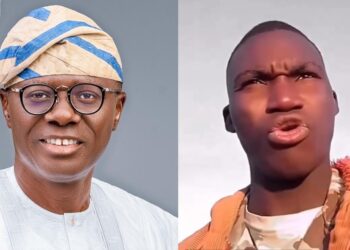 “You call a soldier uselɘss in front of those idi0t, those b@stard civilian” – Soldier fires at Gov. Sanwo Olu for arresting his colleague for plying a ‘one way’ (VIDEO)
