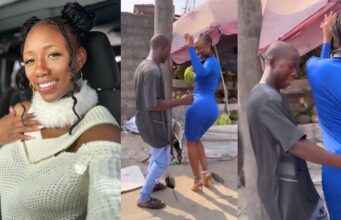 fruit seller touches