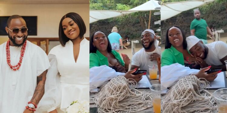 Adorable video of Davido