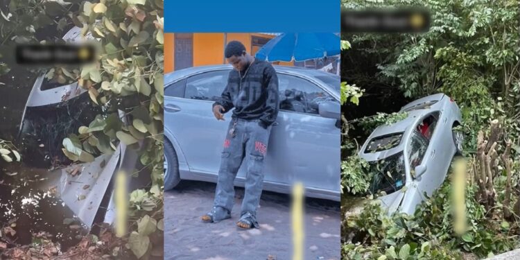 “Thank God” – Nigerian big boy writes after surviving ghastly car accident (VIDEO)