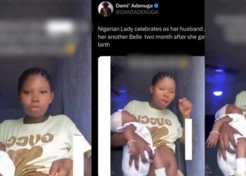 “You were pregnant while pregnant!!!” – Reactions as lady celebrates as her husband impregnates her two months after she gave birth