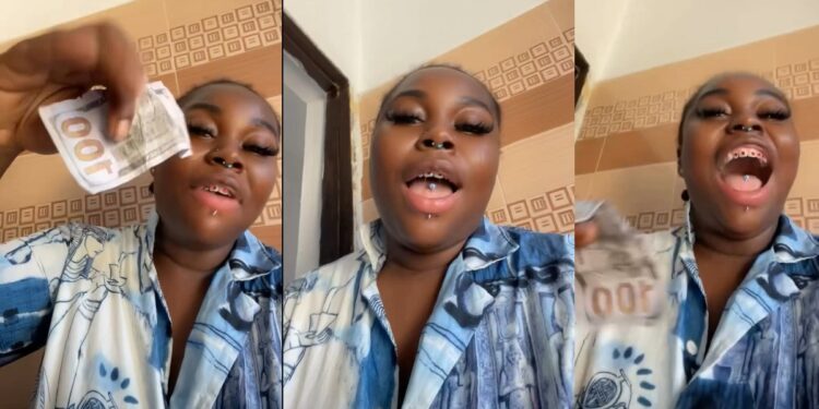 “Una don use me” – S£x worker cries out after getting paid fake dollars by an IJGB (VIDEO)