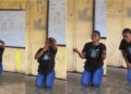 “Na everybody dey copy, na who dem catch be criminal” – Reaction as lady weeps profusely after she was caught engaging in examination malpractice (VIDEO)